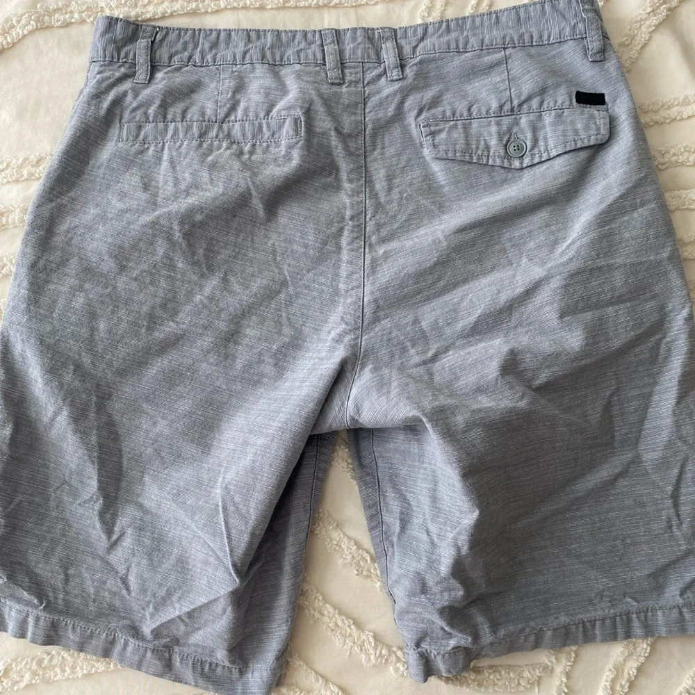 RVCA Men's Light Blue Flat Front Shorts 34